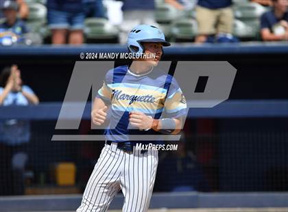 Thumbnail 3 in Routt Catholic vs. Marquette (IHSA 1A Semifinal) photogallery.