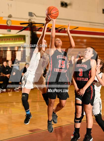 Thumbnail 3 in Village Christian vs. Hart (La Canada Tournament) photogallery.