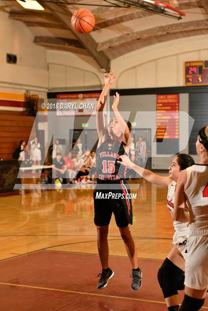 Thumbnail 2 in Village Christian vs. Hart (La Canada Tournament) photogallery.
