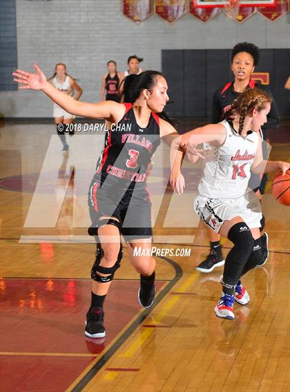 Thumbnail 1 in Village Christian vs. Hart (La Canada Tournament) photogallery.