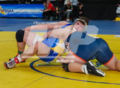 Thumbnail 1 in NYSPHSAA Wrestling Championships - Semi Finals 160 lbs - 285 lbs photogallery.