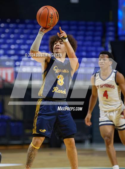 Thumbnail 3 in Cypress Ranch vs. Cypress Springs (Houston Methodist Cy Hoops Consolation Final) photogallery.