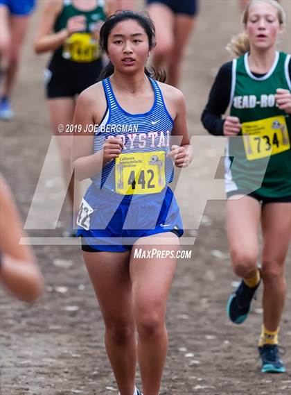 Thumbnail 2 in CIF State Cross Country Championships (Girls D5 Race) photogallery.