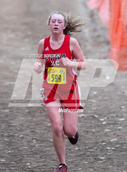 Thumbnail 1 in CIF State Cross Country Championships (Girls D5 Race) photogallery.
