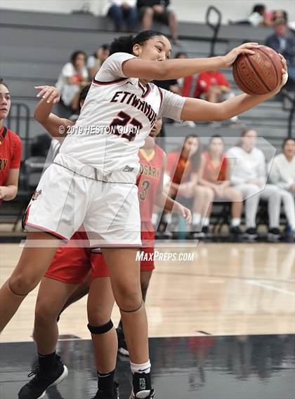 Thumbnail 1 in Etiwanda vs. Rosary Academy (Troy Classic) photogallery.