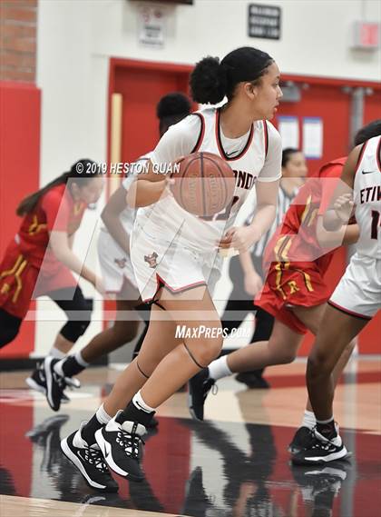 Thumbnail 2 in Etiwanda vs. Rosary Academy (Troy Classic) photogallery.