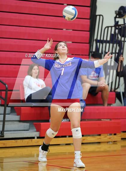Thumbnail 2 in St. Clair vs Rochester (Chippewa Valley Tournament) photogallery.