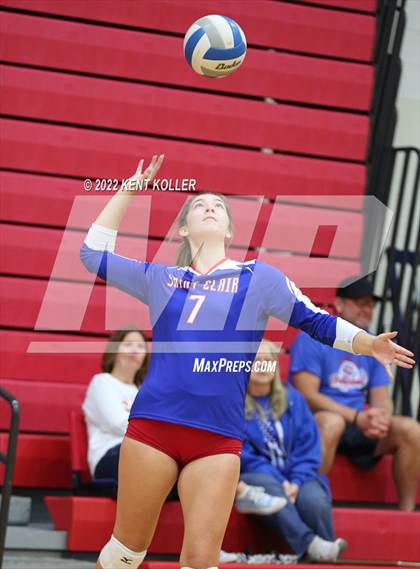 Thumbnail 3 in St. Clair vs Rochester (Chippewa Valley Tournament) photogallery.