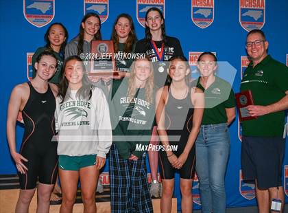 Thumbnail 2 in NCHSAA 4A State Swimming Championship Awards photogallery.