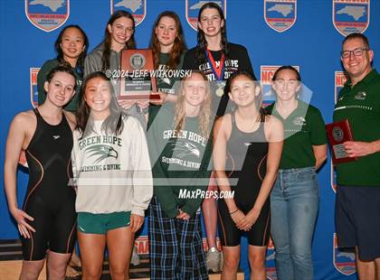 Thumbnail 1 in NCHSAA 4A State Swimming Championship Awards photogallery.