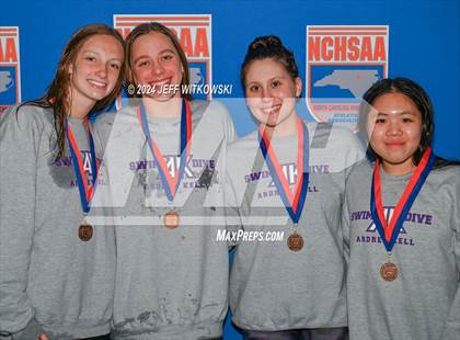 Thumbnail 2 in NCHSAA 4A State Swimming Championship Awards photogallery.