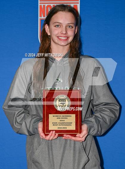 Thumbnail 1 in NCHSAA 4A State Swimming Championship Awards photogallery.