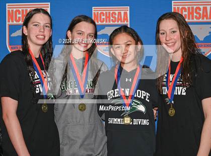 Thumbnail 3 in NCHSAA 4A State Swimming Championship Awards photogallery.