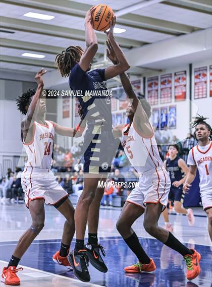 Thumbnail 1 in Pasadena vs Mater Dei Catholic (Annual Rose City Roundball Classic) photogallery.