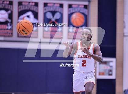 Thumbnail 2 in Pasadena vs Mater Dei Catholic (Annual Rose City Roundball Classic) photogallery.