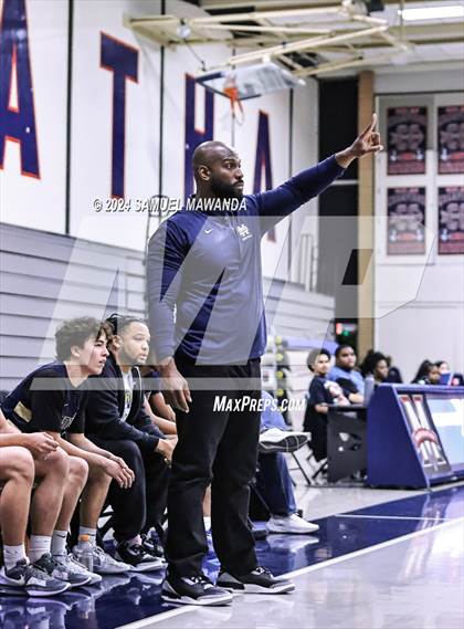 Thumbnail 1 in Pasadena vs Mater Dei Catholic (Annual Rose City Roundball Classic) photogallery.