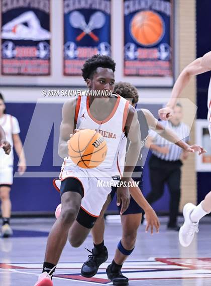 Thumbnail 1 in Pasadena vs Mater Dei Catholic (Annual Rose City Roundball Classic) photogallery.