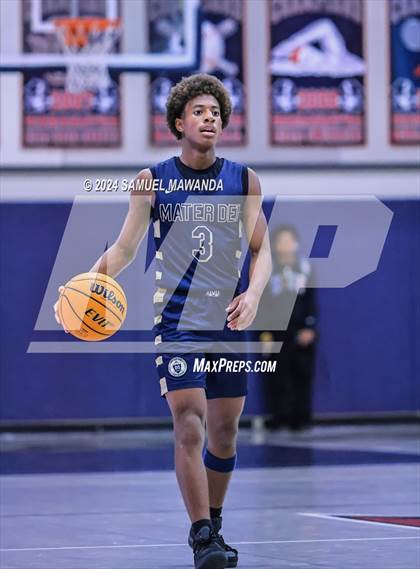 Thumbnail 3 in Pasadena vs Mater Dei Catholic (Annual Rose City Roundball Classic) photogallery.
