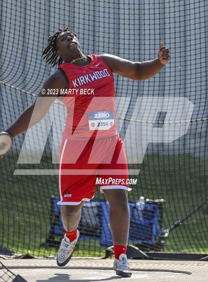 Thumbnail 3 in Class 5 Discus (MSHSAA State Championship) photogallery.