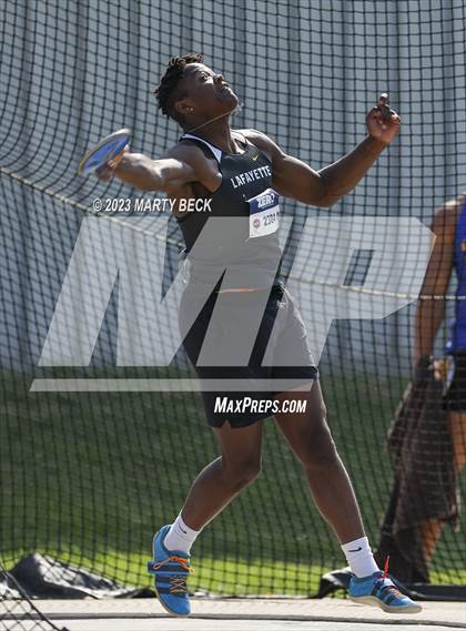 Thumbnail 1 in Class 5 Discus (MSHSAA State Championship) photogallery.