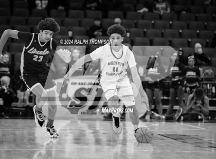 Thumbnail 2 in Lincoln vs. Modesto Christian  (CIF SJS D1 Final) photogallery.