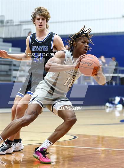 Thumbnail 1 in Decatur vs Young Men's Leadership Academy (UIL 4A Bi-District Playoff) photogallery.