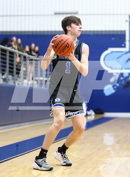 Thumbnail 2 in Decatur vs Young Men's Leadership Academy (UIL 4A Bi-District Playoff) photogallery.