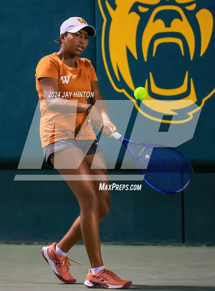 Thumbnail 3 in Round Rock Westwood vs Seven Lakes (UIL 6A Tennis Final) photogallery.
