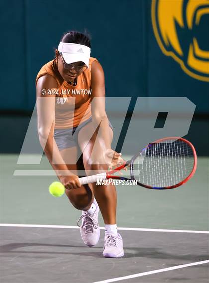 Thumbnail 3 in Round Rock Westwood vs Seven Lakes (UIL 6A Tennis Final) photogallery.