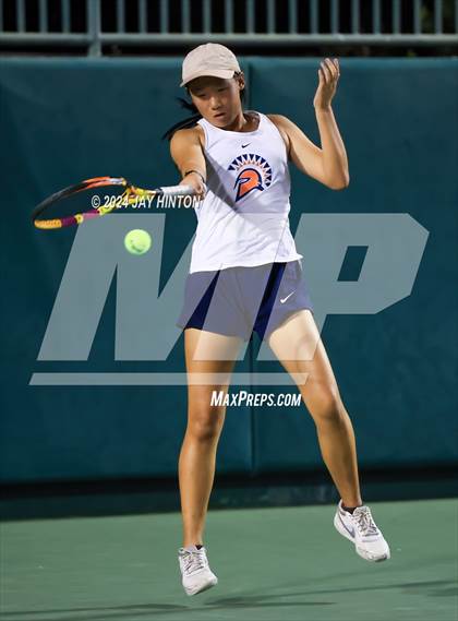 Thumbnail 2 in Round Rock Westwood vs Seven Lakes (UIL 6A Tennis Final) photogallery.