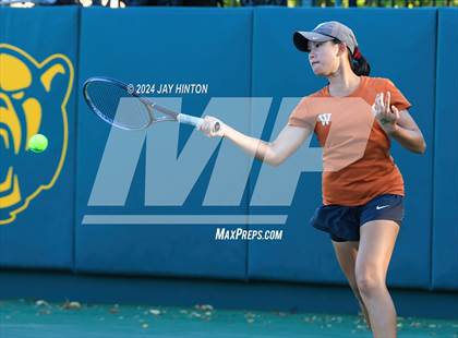 Thumbnail 3 in Round Rock Westwood vs Seven Lakes (UIL 6A Tennis Final) photogallery.