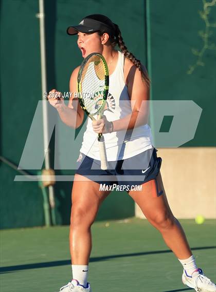 Thumbnail 2 in Round Rock Westwood vs Seven Lakes (UIL 6A Tennis Final) photogallery.