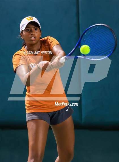Thumbnail 2 in Round Rock Westwood vs Seven Lakes (UIL 6A Tennis Final) photogallery.