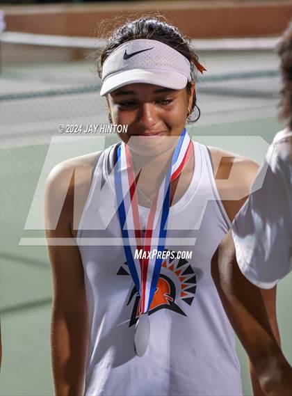 Thumbnail 2 in Round Rock Westwood vs Seven Lakes (UIL 6A Tennis Final) photogallery.
