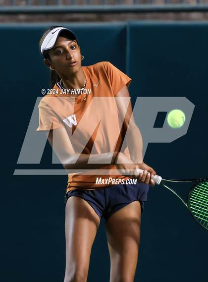 Thumbnail 3 in Round Rock Westwood vs Seven Lakes (UIL 6A Tennis Final) photogallery.
