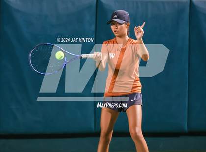 Thumbnail 2 in Round Rock Westwood vs Seven Lakes (UIL 6A Tennis Final) photogallery.