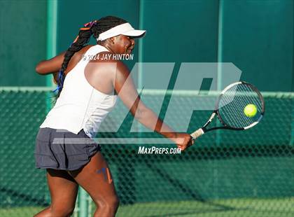 Thumbnail 2 in Round Rock Westwood vs Seven Lakes (UIL 6A Tennis Final) photogallery.