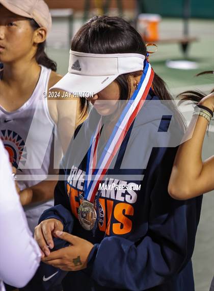 Thumbnail 3 in Round Rock Westwood vs Seven Lakes (UIL 6A Tennis Final) photogallery.