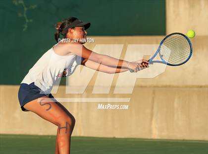 Thumbnail 2 in Round Rock Westwood vs Seven Lakes (UIL 6A Tennis Final) photogallery.