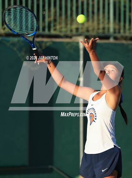 Thumbnail 2 in Round Rock Westwood vs Seven Lakes (UIL 6A Tennis Final) photogallery.