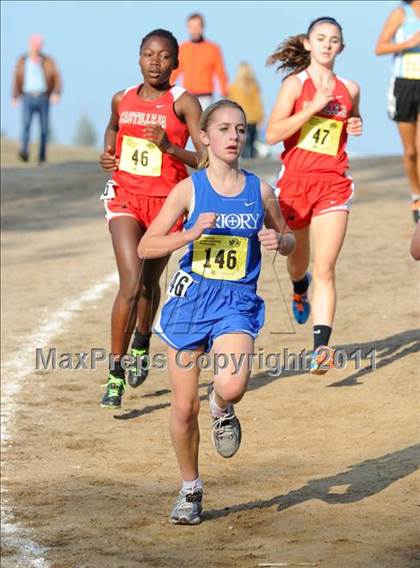 Thumbnail 3 in CIF State Cross Country Championships (Girls Division V) photogallery.