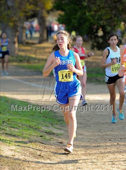 Thumbnail 3 in CIF State Cross Country Championships (Girls Division V) photogallery.