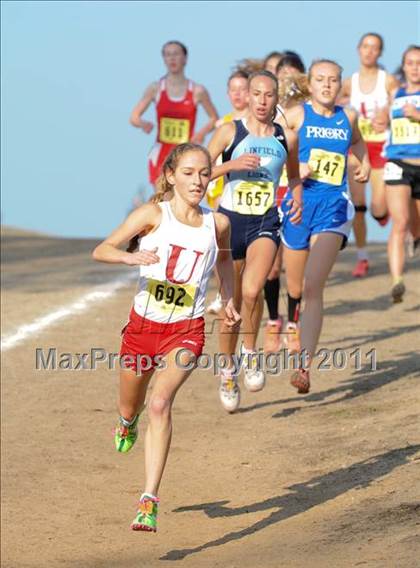 Thumbnail 2 in CIF State Cross Country Championships (Girls Division V) photogallery.