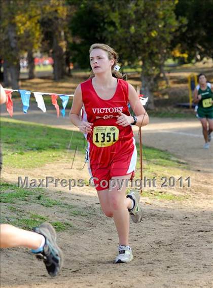 Thumbnail 1 in CIF State Cross Country Championships (Girls Division V) photogallery.