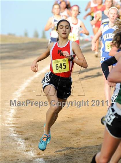 Thumbnail 2 in CIF State Cross Country Championships (Girls Division V) photogallery.