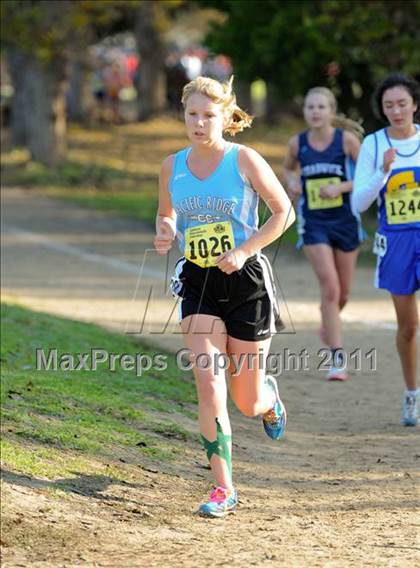 Thumbnail 1 in CIF State Cross Country Championships (Girls Division V) photogallery.