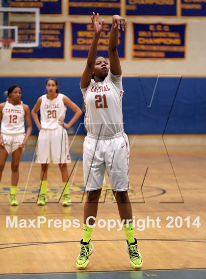 Thumbnail 3 in Capital Prep vs. Ledyard (CIAC Class L Semifinal) photogallery.