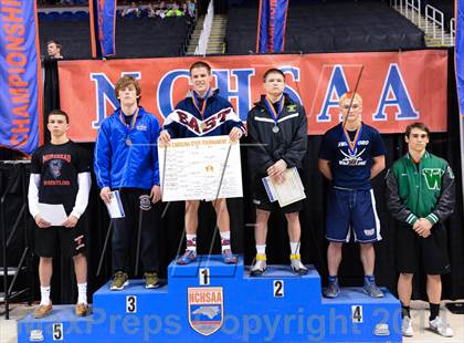 Thumbnail 1 in NCHSAA 3A Wrestling Championships photogallery.