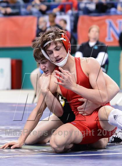 Thumbnail 3 in NCHSAA 3A Wrestling Championships photogallery.