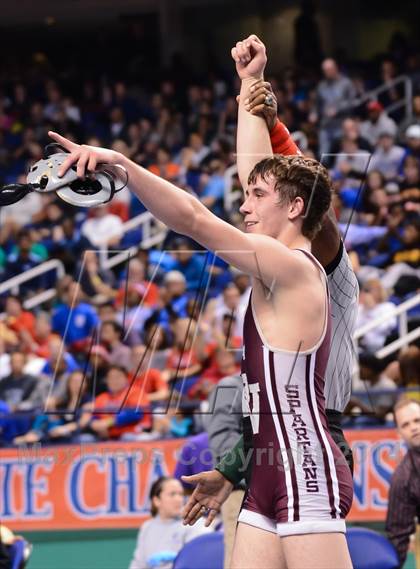 Thumbnail 3 in NCHSAA 3A Wrestling Championships photogallery.
